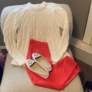 MICHAEL Michael Kors White Cable Knit Sweater